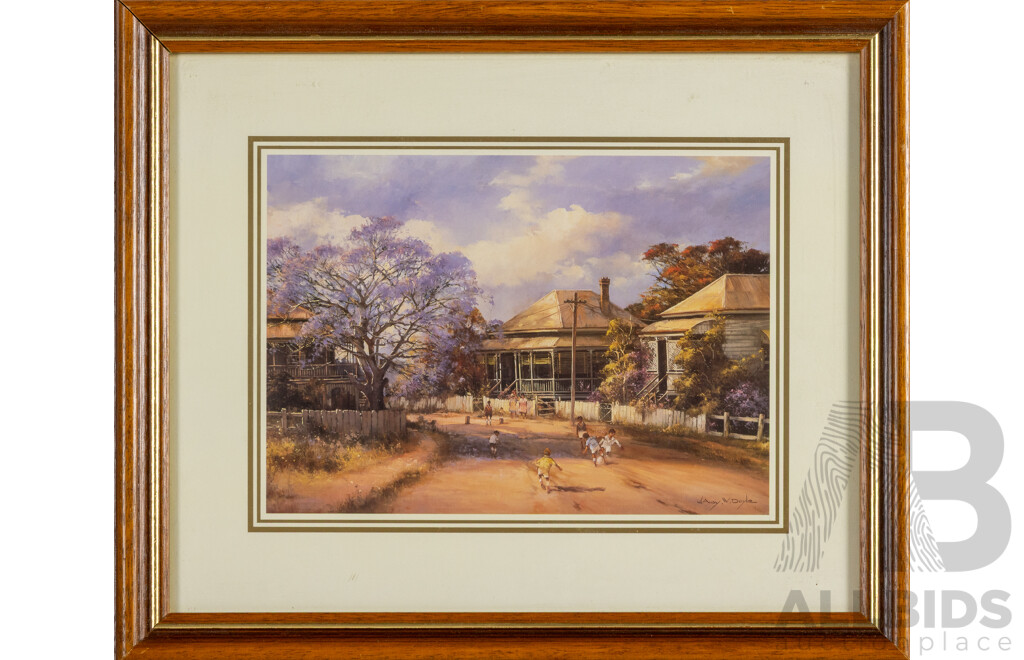 d'Arcy Doyle(20th Century, Australian, 1932-2001), Budding Socceroos, Reproduction Print After Original, 32 x 39 cm (frame)