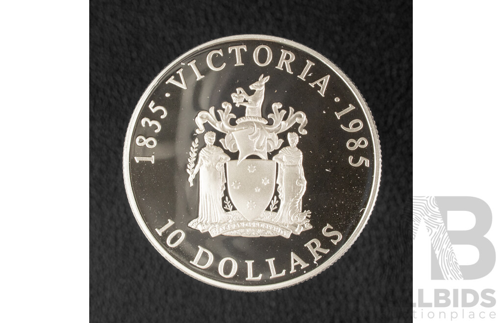 Australian RAM 1985 Silver Proof Ten Dollar Coin, State Series, Victoria