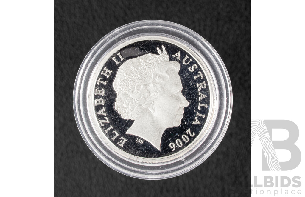 Australian RAM 2006 Silver Proof One Dollar Coin, Fifty Years of Australian Television .999