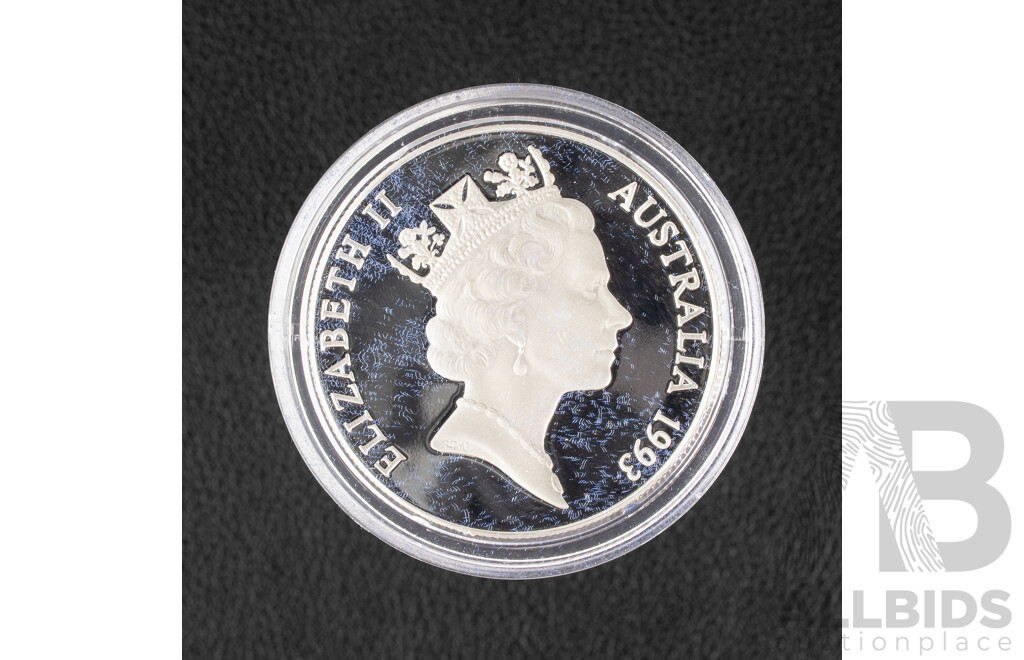 Australian RAM 1993 Ten Dollar Silver Piedfort Coin, Palm Cockatoo .925