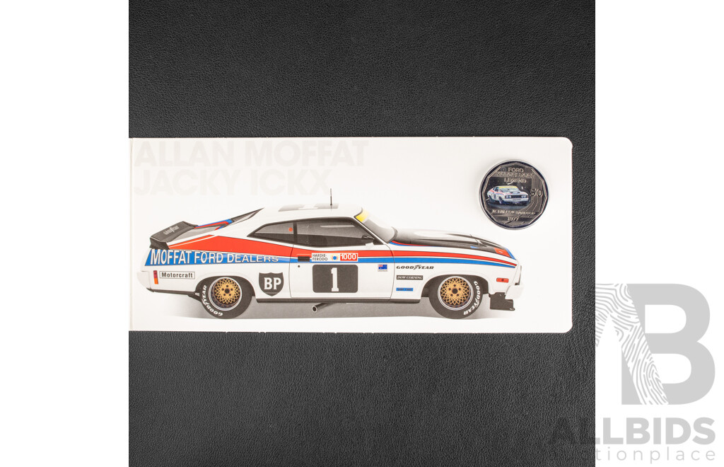 Australian RAM 2018 Six Coloured Fifty Cent Coin Set, Ford High Octane, Australia's Motor Sport Legends