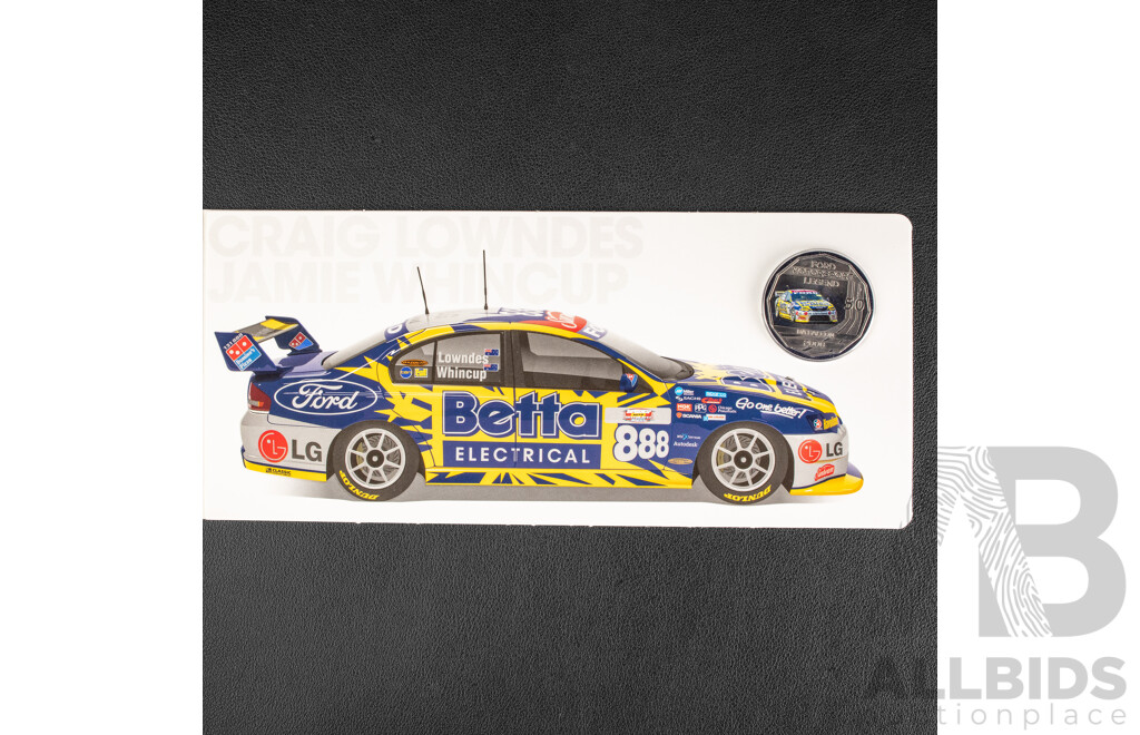 Australian RAM 2018 Six Coloured Fifty Cent Coin Set, Ford High Octane, Australia's Motor Sport Legends