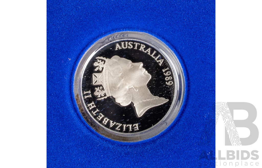 Australian RAM 1989 Silver Proof Ten Dollar Coin, Birds of Australia, Kookaburra .925
