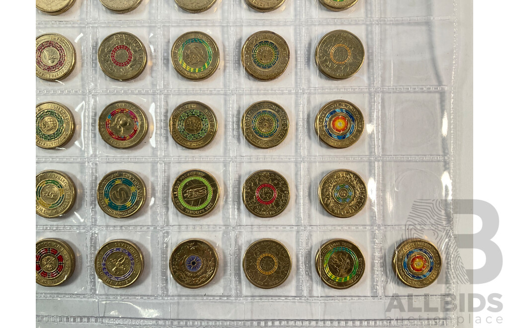 Fifty Seven Australian Two Dollar Coins Including 2016 Fifty Years Decimal Currency, 2024 War Animals Remembrance, 2012, 2014, 2017 Remembrance, 2015, 2016, 2017 Lest We Forget, 2017 Possum Magic..............
