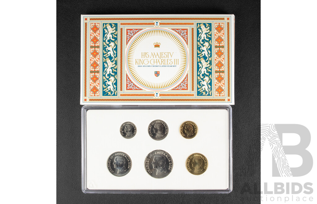 Australian RAM 2024 Six UNC Coin Set, His Majesty King Charles III