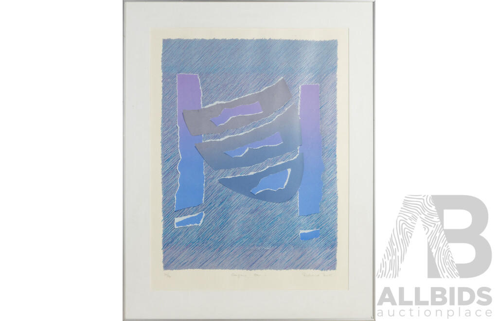 Richard Beck, (20th Century, British-Born Australian, 1912-1985), Origami One, Editioned & Signed Lithograph, 67 W x 86 H cm (frame)