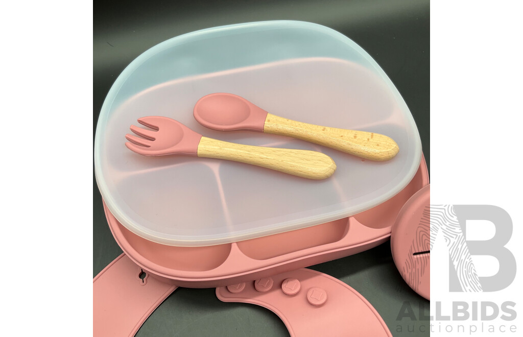 Silicone Baby Feeding Set with Gift Box - Lot of 10