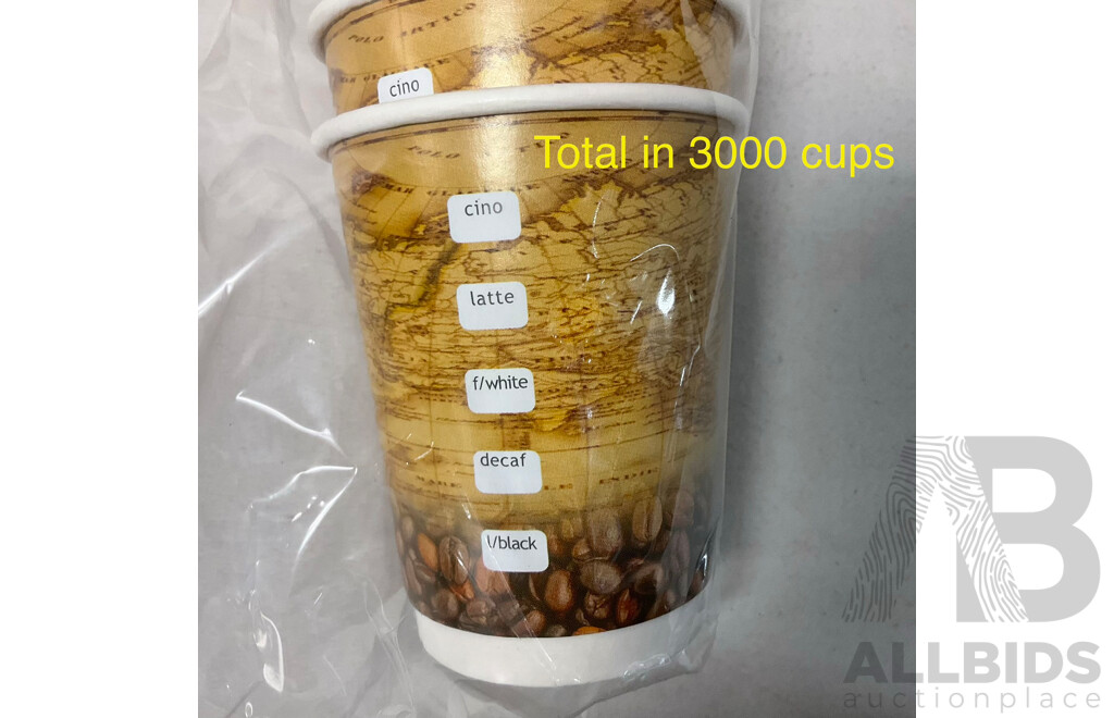 Double Wall Hot Cup 8 Oz - Total in 3000 Pcs