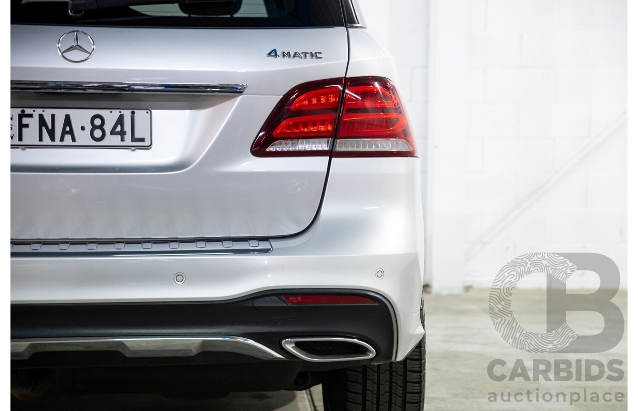 07/2016 Mercedes-Benz GLE 350d (AWD) 166 4D Wagon Iridium Silver Metallic Turbo Diesel V6 3.0L