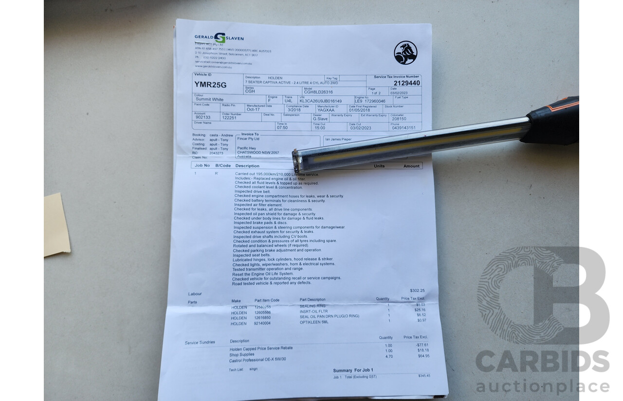 3/2018 Holden Captiva 7 LS Active (fwd) CG MY18 4d Wagon White 2.4L
