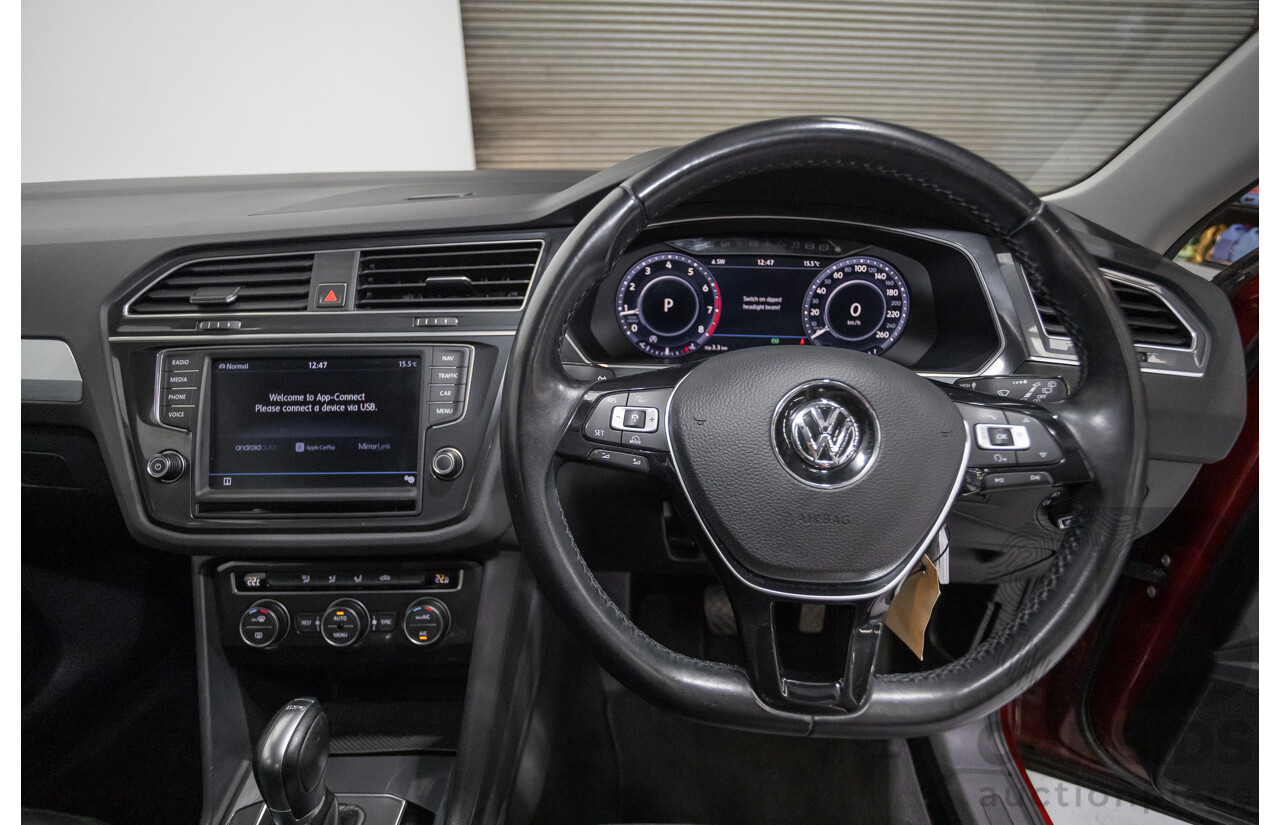 11/2016 Volkswagen Tiguan 132 TSI Comfortline (AWD) 5NA 4d Wagon Ruby Red Metallic Turbo 2.0L
