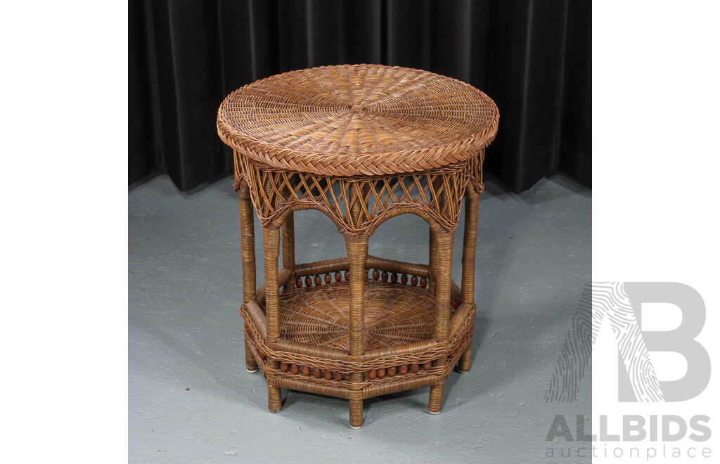 Vintage Cane Side Table