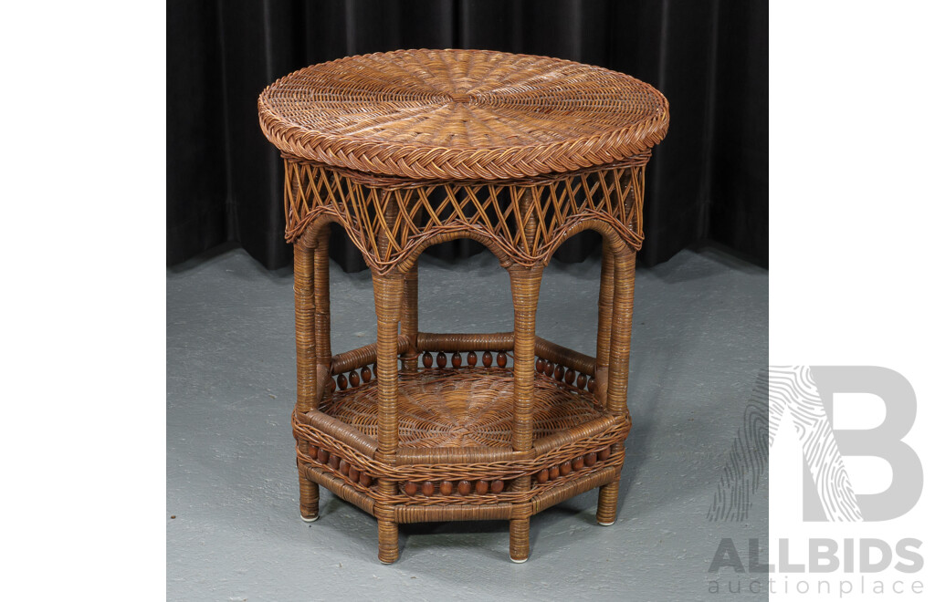 Vintage Cane Side Table