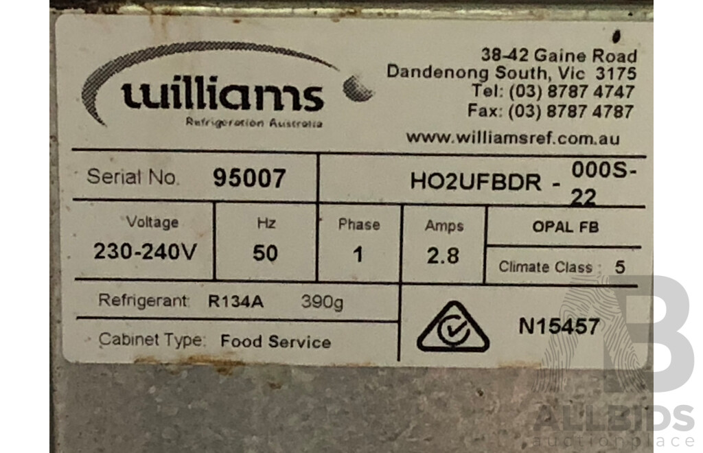 Williams Opal Stainless Steel Four Drawer Gastronomy Refrigerator