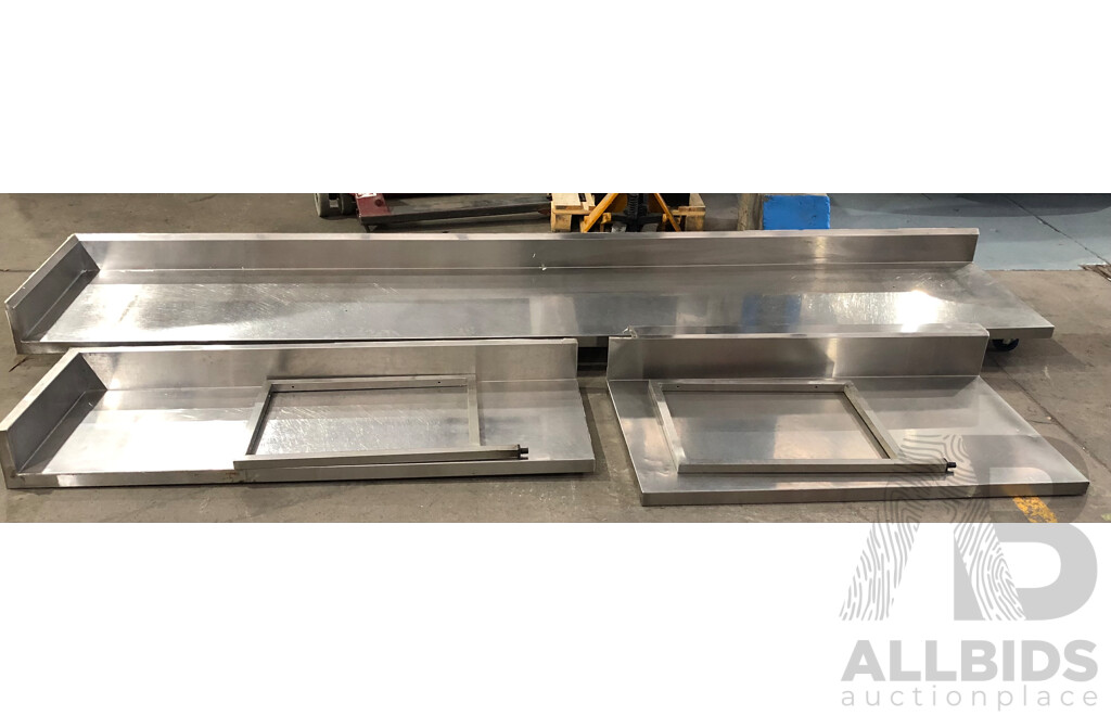 Custom Built Stainless Steel Benches - Lot of Three
