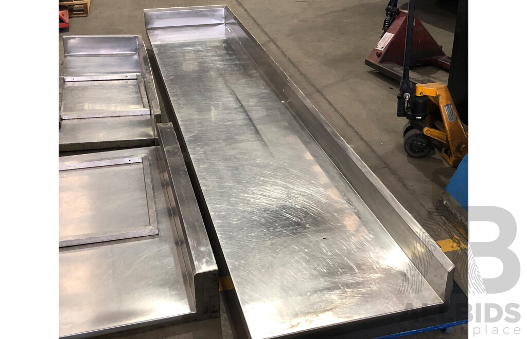 Custom Built Stainless Steel Benches - Lot of Three