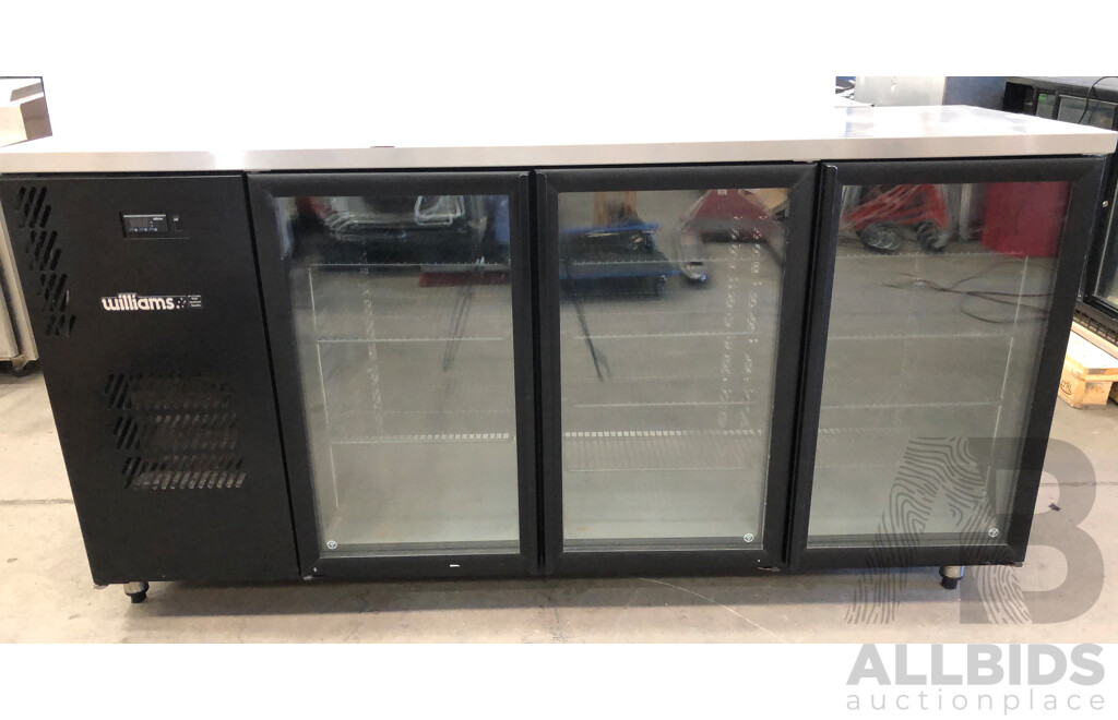 Williams Cameo Three Door Back Bar Commercial Refrigerator