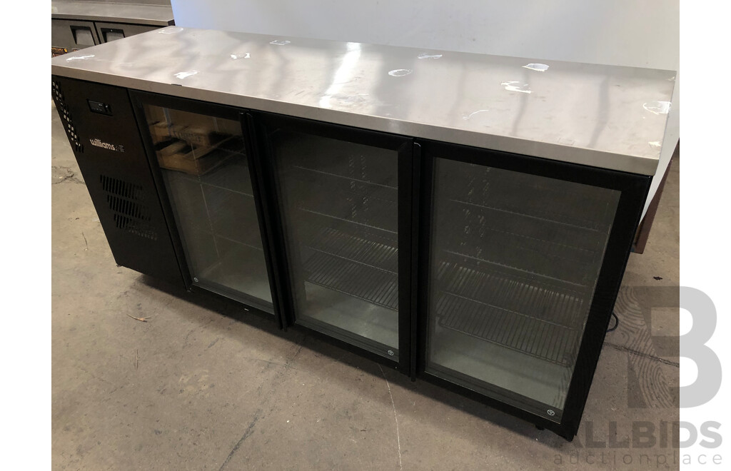 Williams Cameo Three Door Back Bar Commercial Refrigerator