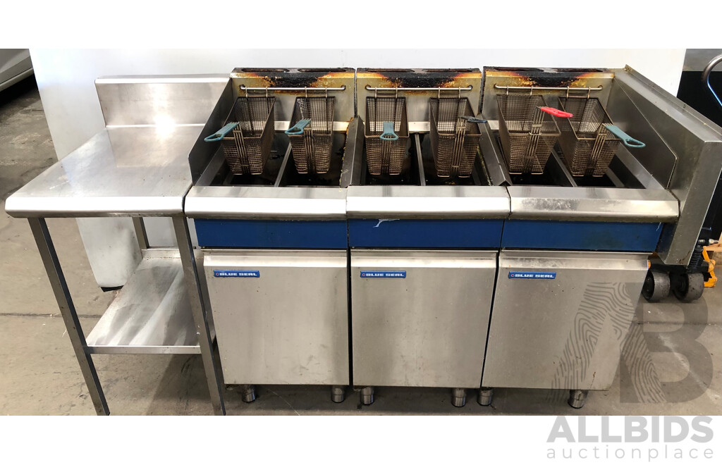 Blue Seal GT46 Stainless Steel Gas Deep Frying Station