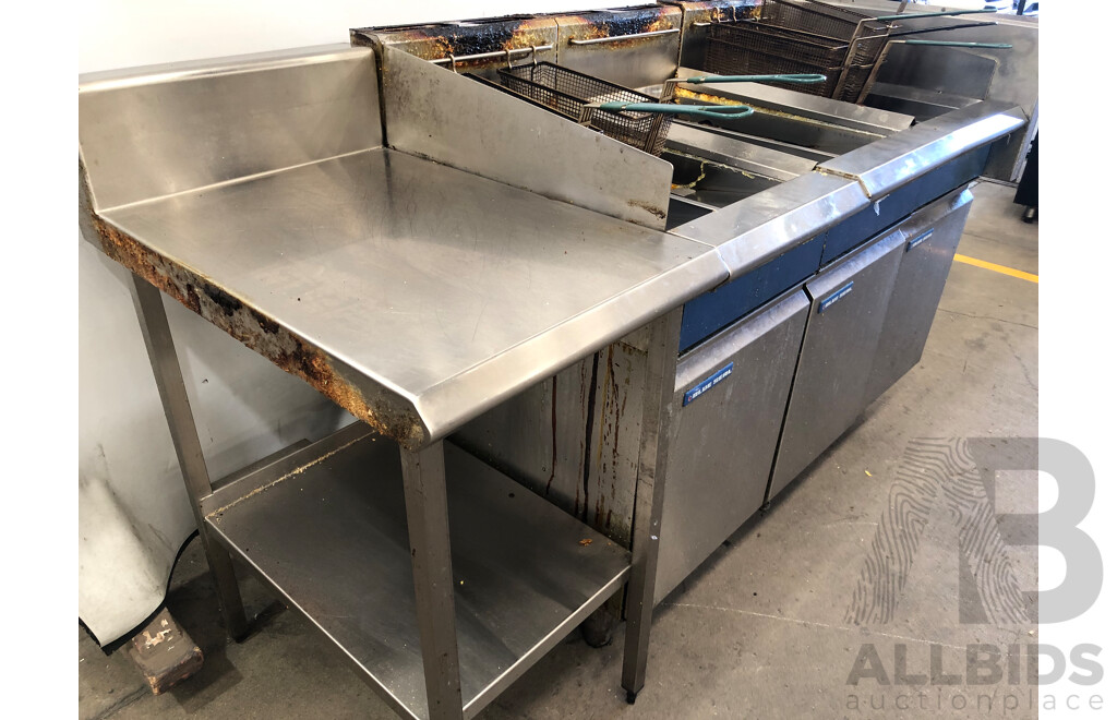 Blue Seal GT46 Stainless Steel Gas Deep Frying Station