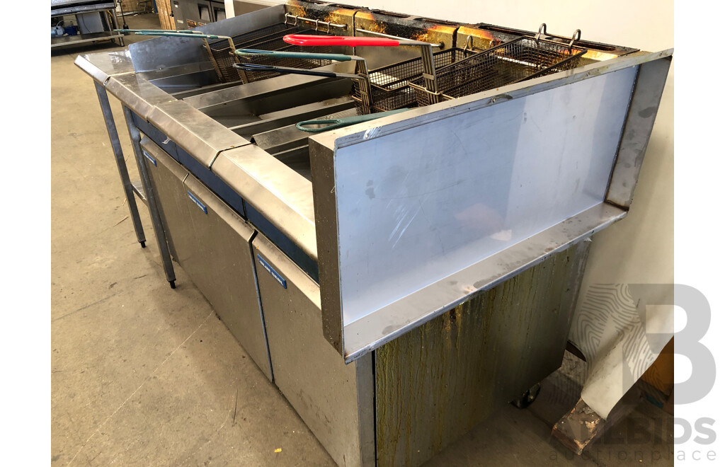 Blue Seal GT46 Stainless Steel Gas Deep Frying Station