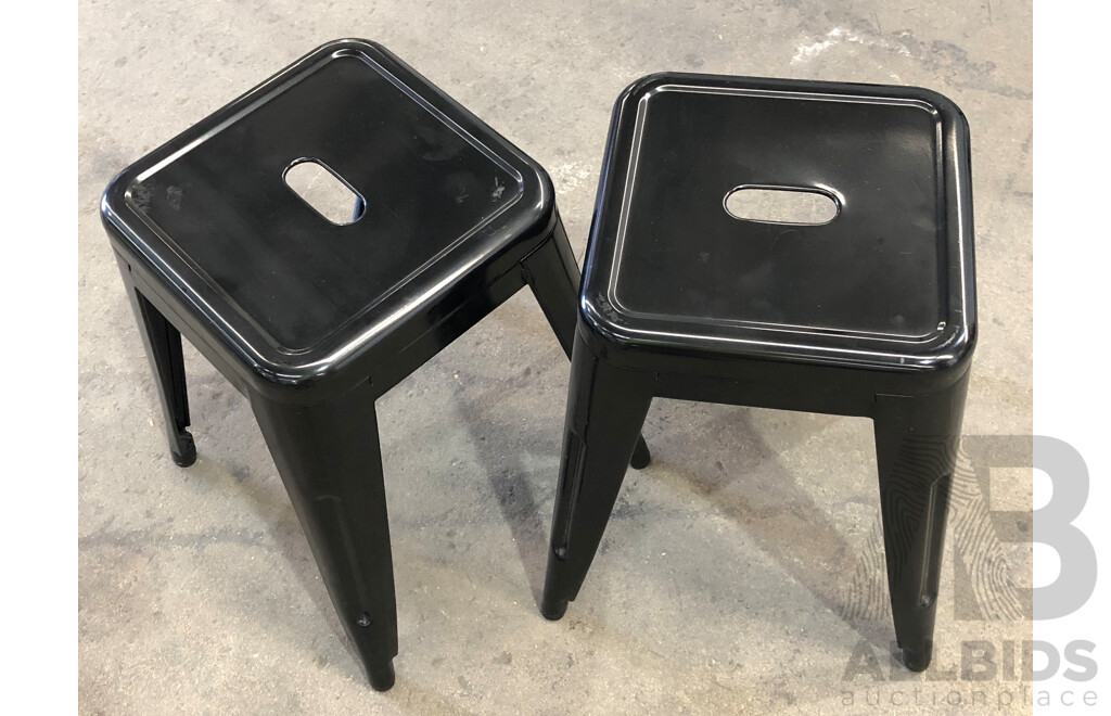 Two Cafe Tables and Four Stools