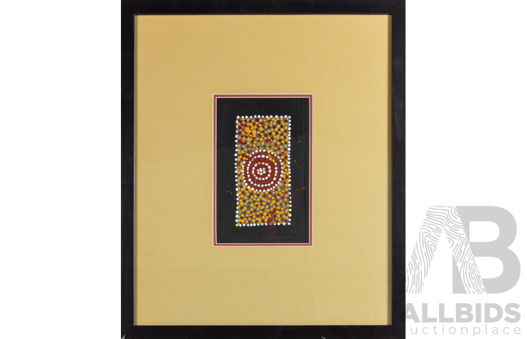 Artist Unknown (20th Century, Indigenous-Australian), Seed Dreaming, Original Acrylic on Canvas, 53 W x 63 H cm (frame)