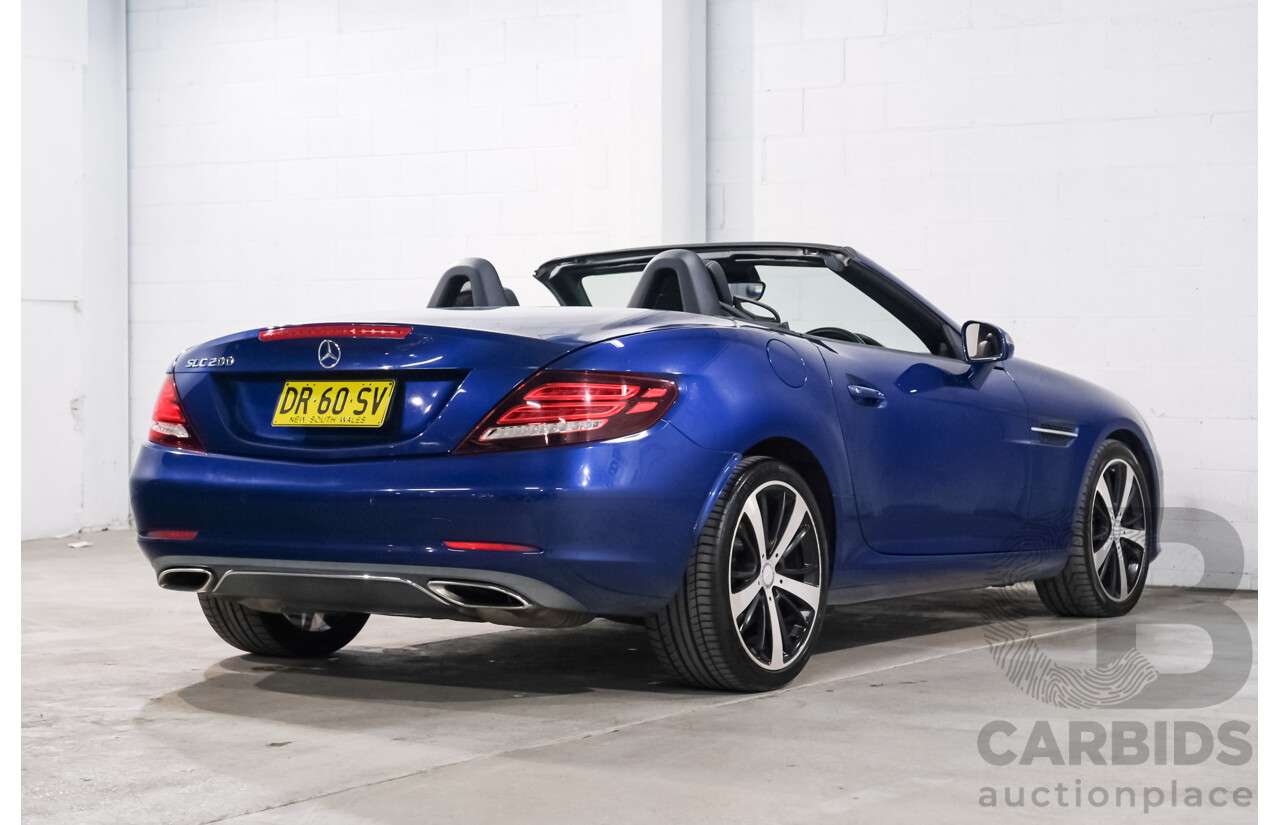 07/2016 Mercedes Benz SLC 200 172 MY17 2D Roadster Brilliant Blue Metallic Turbo 2.0L