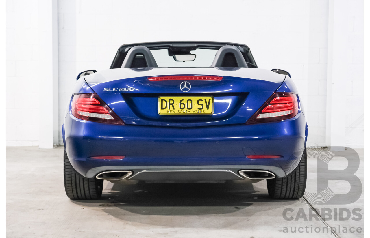 07/2016 Mercedes Benz SLC 200 172 MY17 2D Roadster Brilliant Blue Metallic Turbo 2.0L
