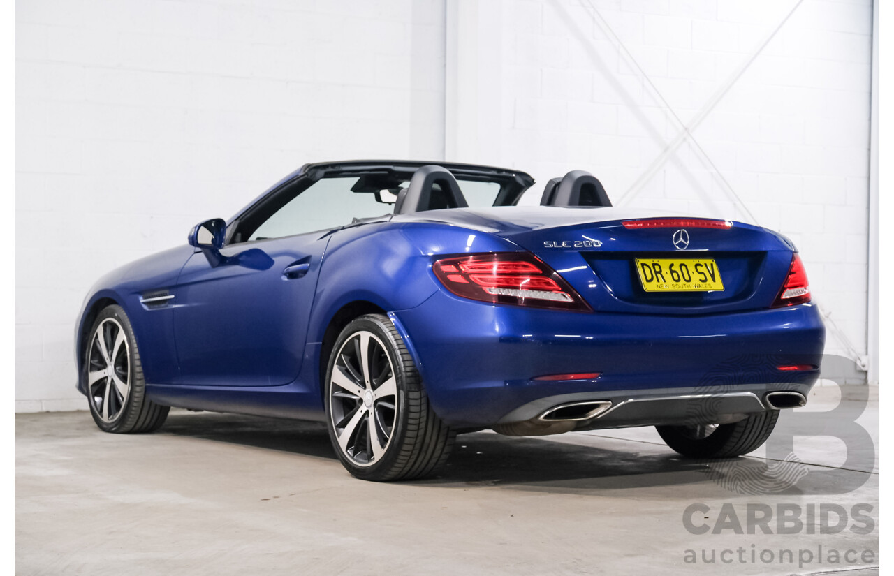 07/2016 Mercedes Benz SLC 200 172 MY17 2D Roadster Brilliant Blue Metallic Turbo 2.0L