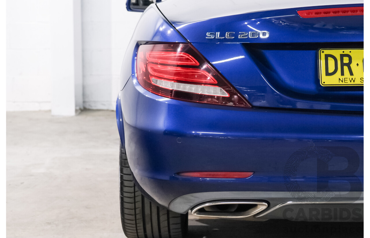 07/2016 Mercedes Benz SLC 200 172 MY17 2D Roadster Brilliant Blue Metallic Turbo 2.0L