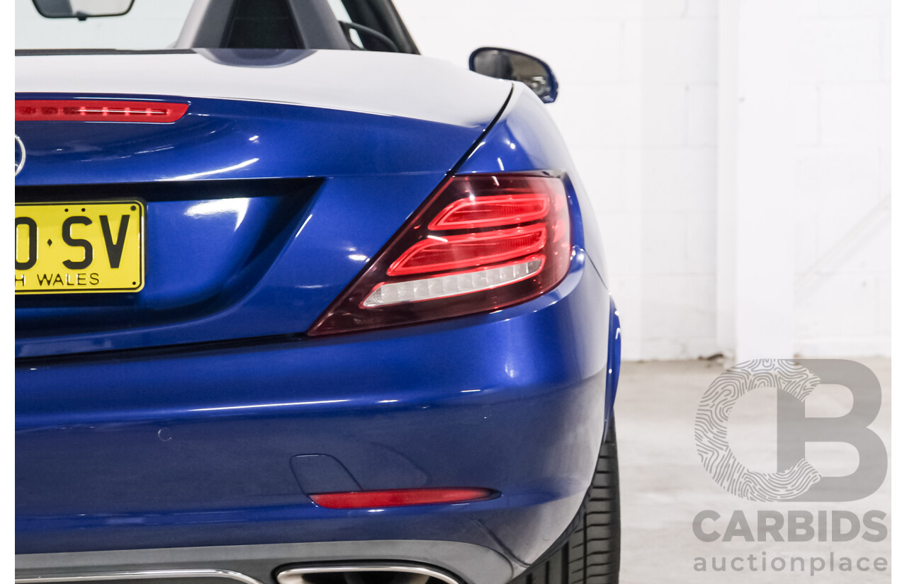 07/2016 Mercedes Benz SLC 200 172 MY17 2D Roadster Brilliant Blue Metallic Turbo 2.0L