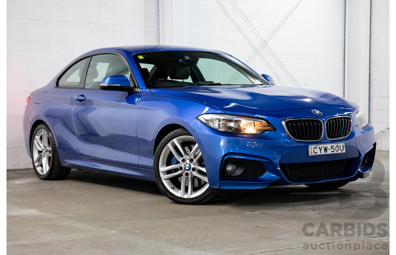 5/2014 BMW 220d M Sport F22 2d Coupe Estoril Blue Metallic Turbo Diesel 2.0L