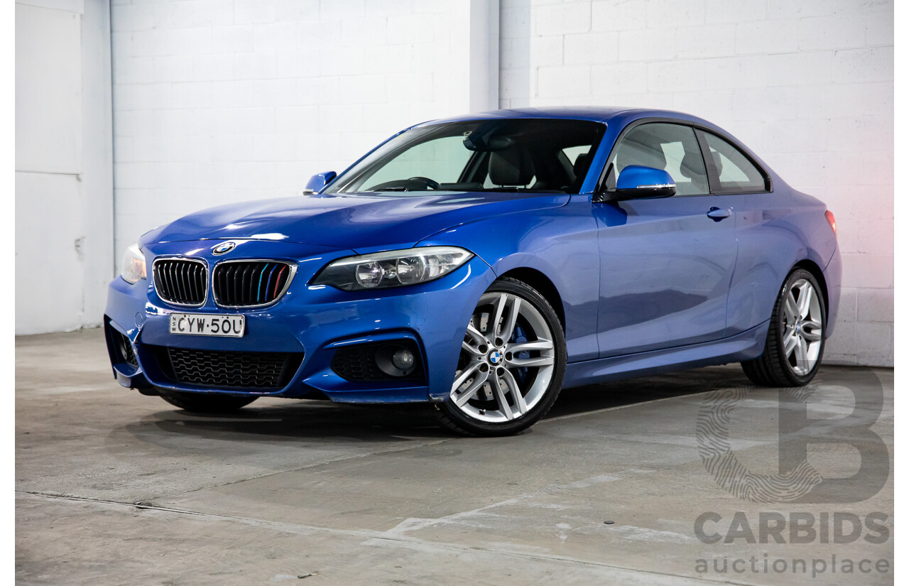 5/2014 BMW 220d M Sport F22 2d Coupe Estoril Blue Metallic Turbo Diesel 2.0L