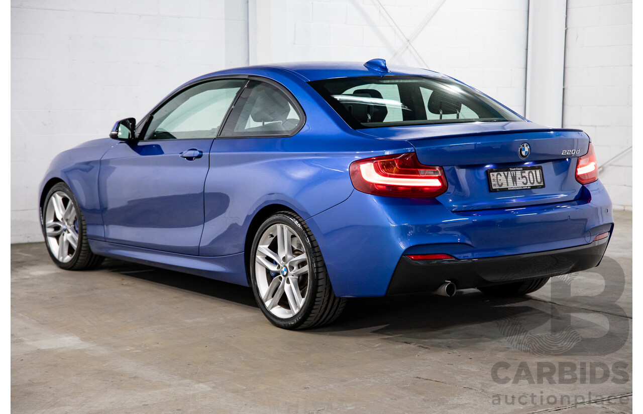5/2014 BMW 220d M Sport F22 2d Coupe Estoril Blue Metallic Turbo Diesel 2.0L