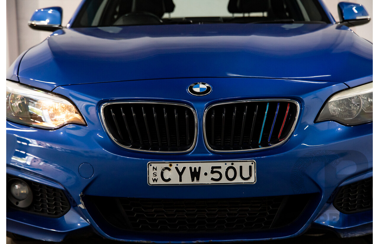 5/2014 BMW 220d M Sport F22 2d Coupe Estoril Blue Metallic Turbo Diesel 2.0L