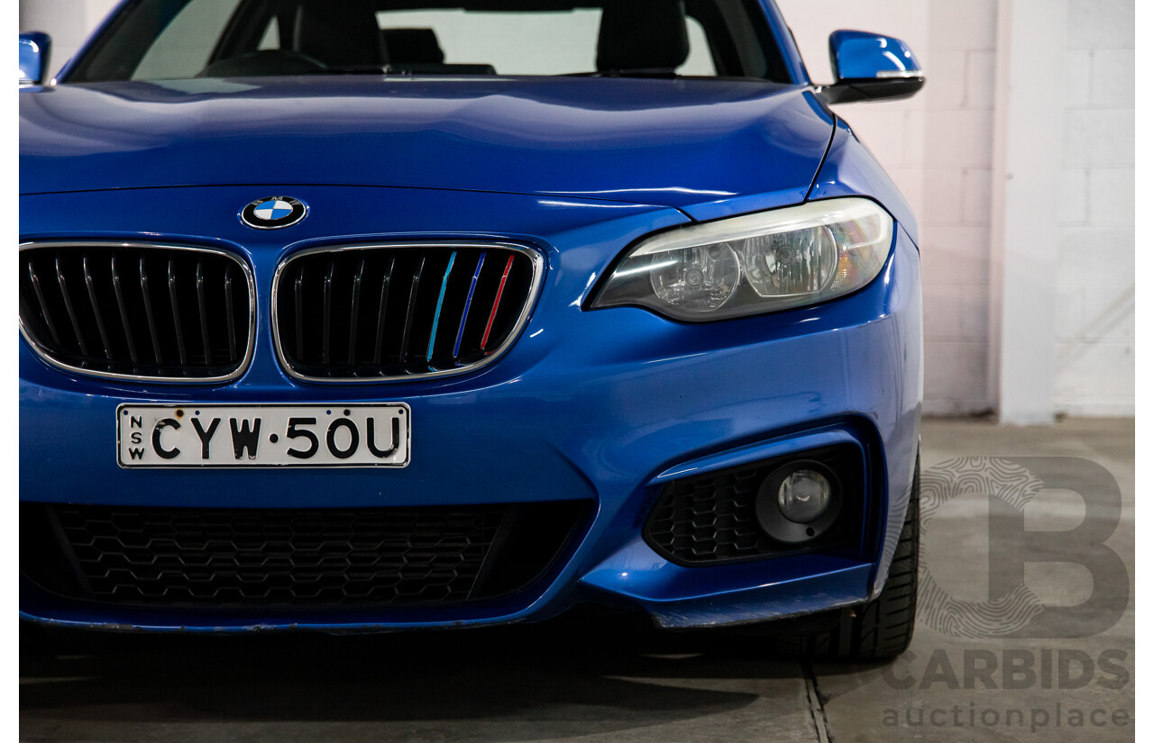 5/2014 BMW 220d M Sport F22 2d Coupe Estoril Blue Metallic Turbo Diesel 2.0L