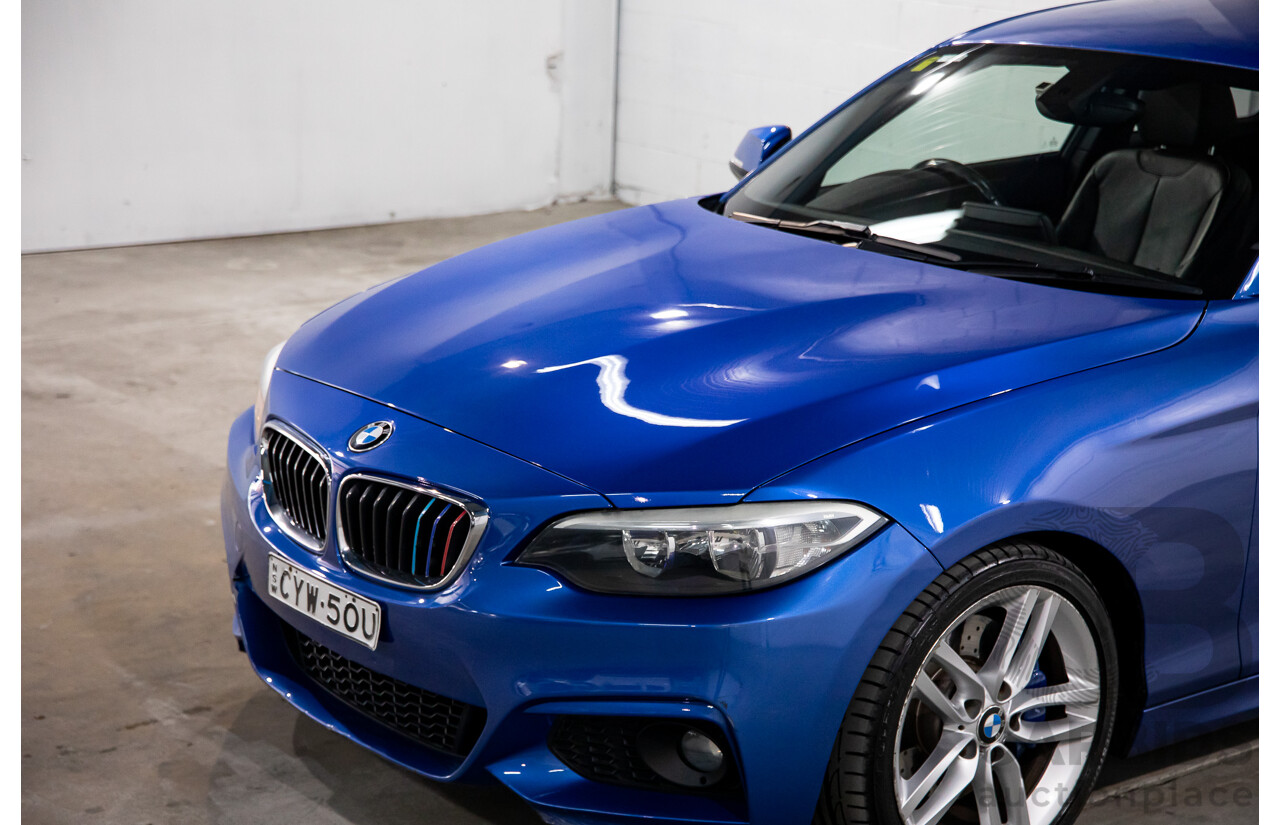 5/2014 BMW 220d M Sport F22 2d Coupe Estoril Blue Metallic Turbo Diesel 2.0L