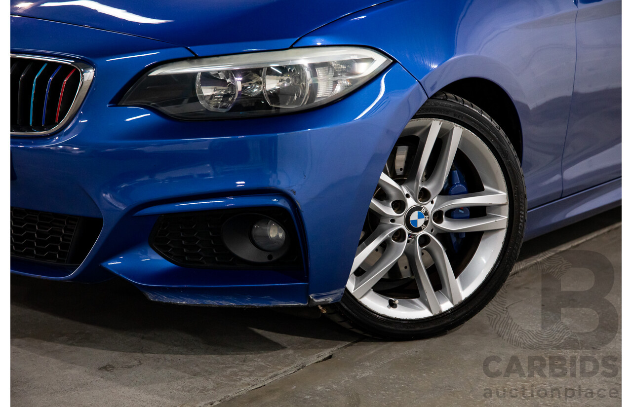5/2014 BMW 220d M Sport F22 2d Coupe Estoril Blue Metallic Turbo Diesel 2.0L