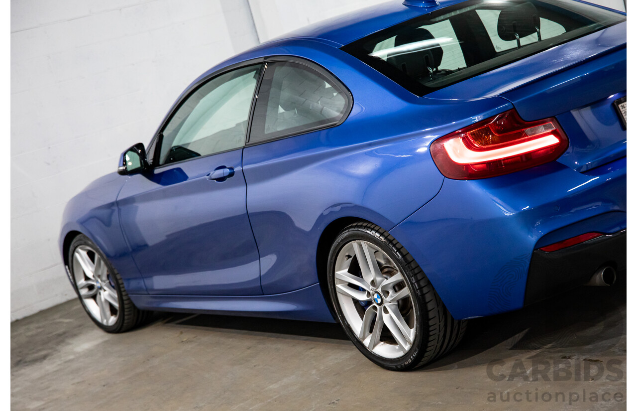 5/2014 BMW 220d M Sport F22 2d Coupe Estoril Blue Metallic Turbo Diesel 2.0L