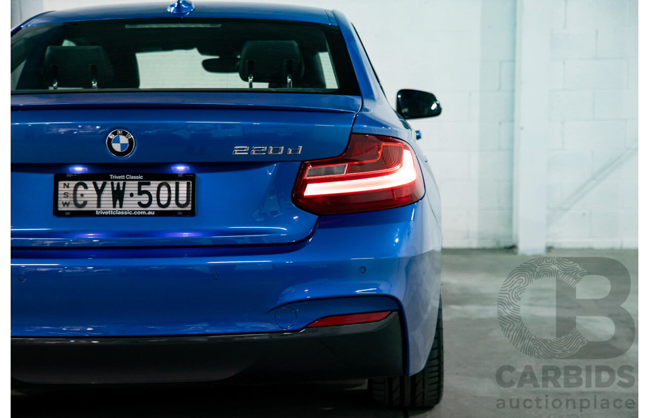 5/2014 BMW 220d M Sport F22 2d Coupe Estoril Blue Metallic Turbo Diesel 2.0L