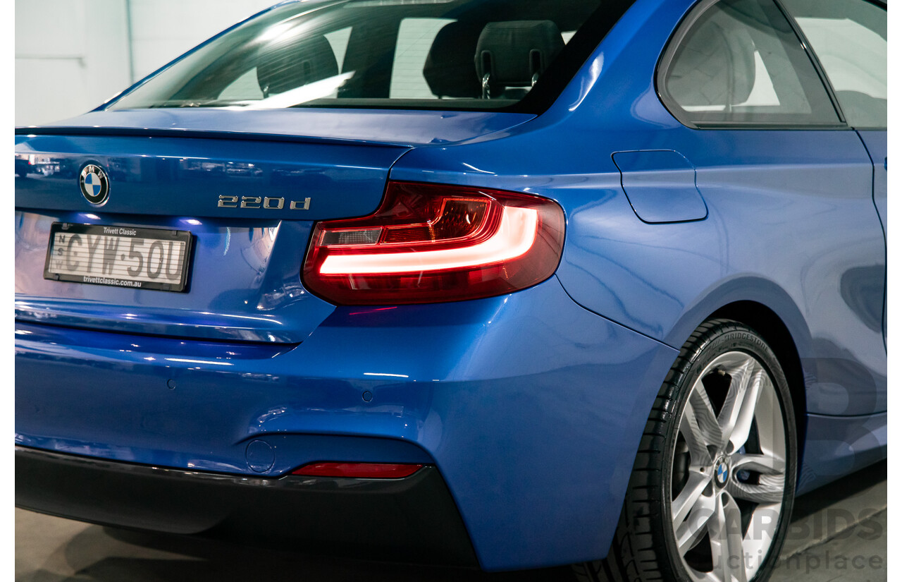 5/2014 BMW 220d M Sport F22 2d Coupe Estoril Blue Metallic Turbo Diesel 2.0L