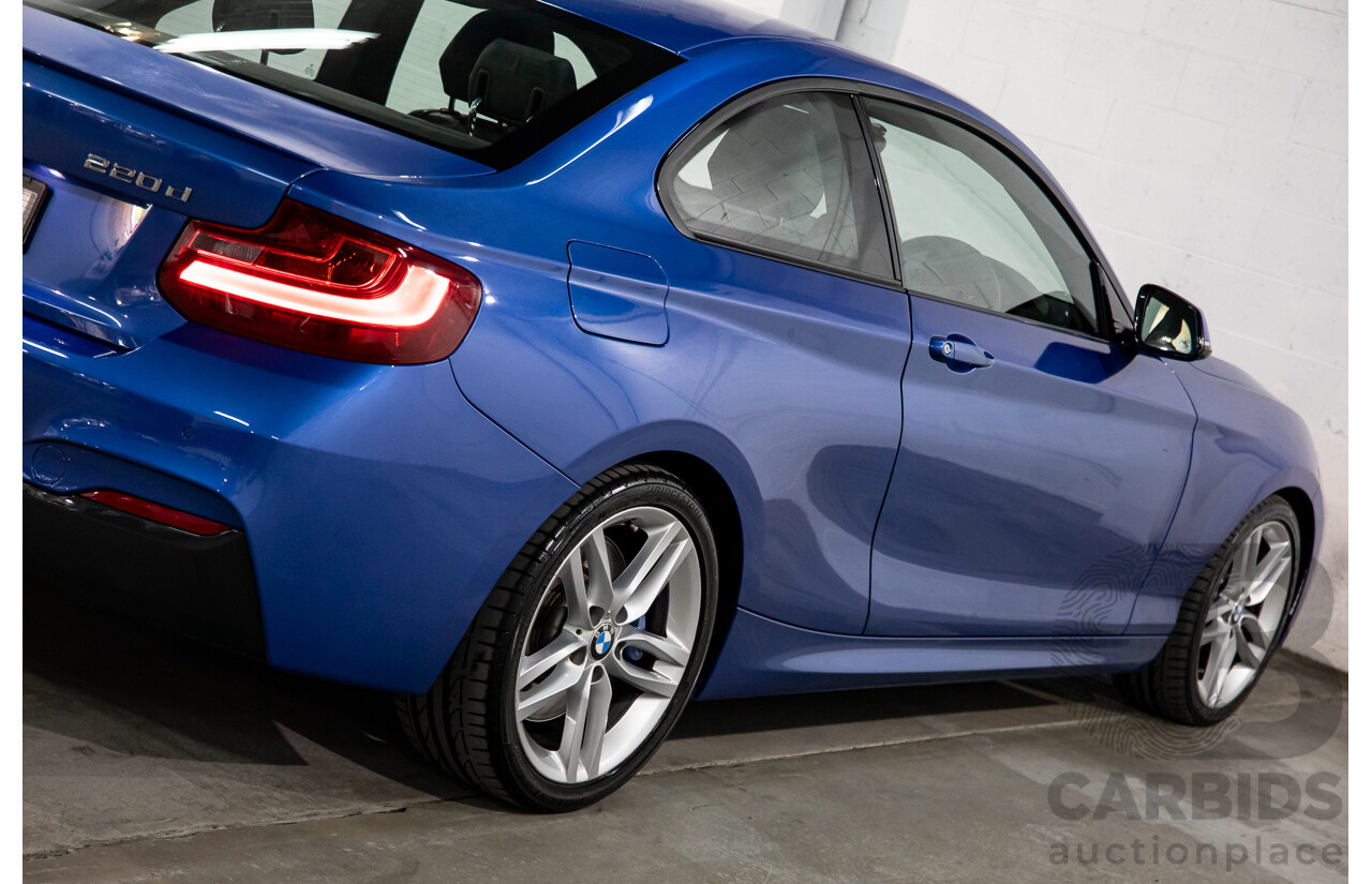 5/2014 BMW 220d M Sport F22 2d Coupe Estoril Blue Metallic Turbo Diesel 2.0L