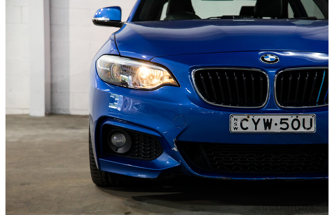 5/2014 BMW 220d M Sport F22 2d Coupe Estoril Blue Metallic Turbo Diesel 2.0L
