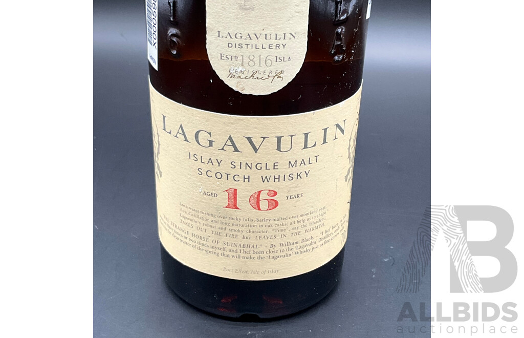 LAGAVULIN 16 Year Old Islay Single Malt Scotch Whisky 750ml - ORP $223.99