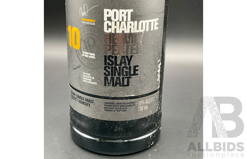 BRUICHLADDICH Port Charlotte 10 Year Old Single Malt Schotch Whisky 700ml