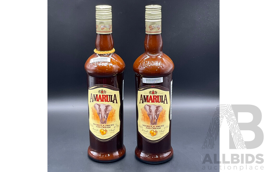 AMARULA Cream Liqueur 700ml - Lot of 2