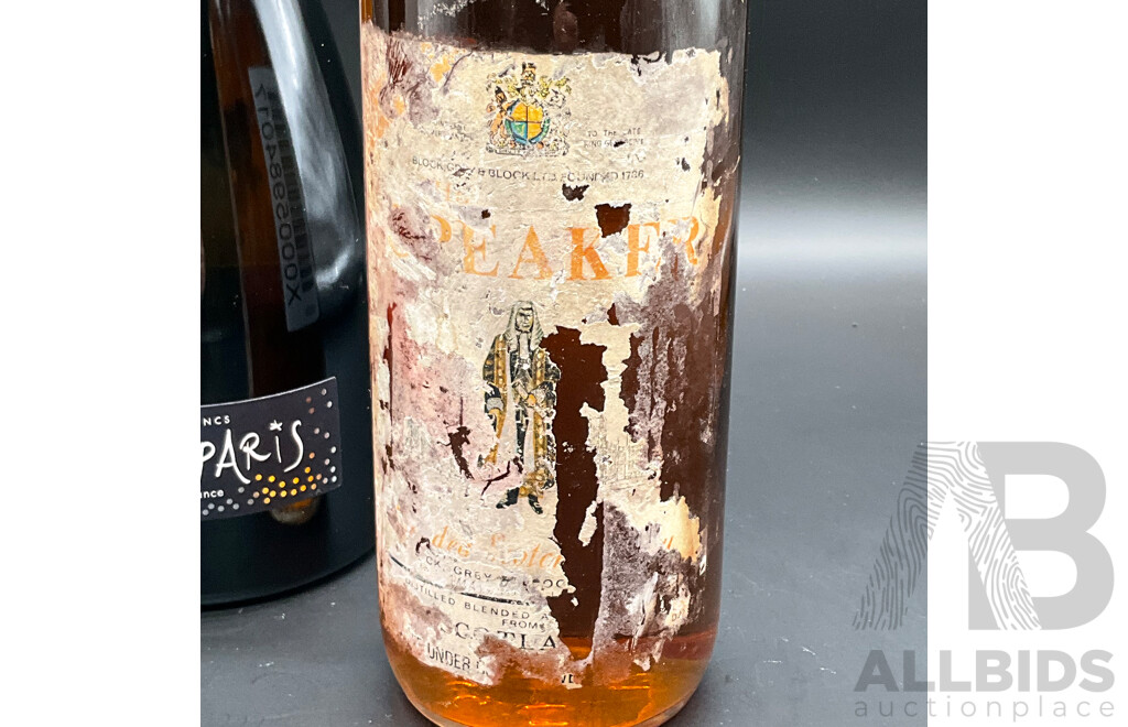 THE SPEAKER Blended Schotch Whisky, McGuigan Melot and Soir De Paris Blanc De Blancs Brut - Lot of 3