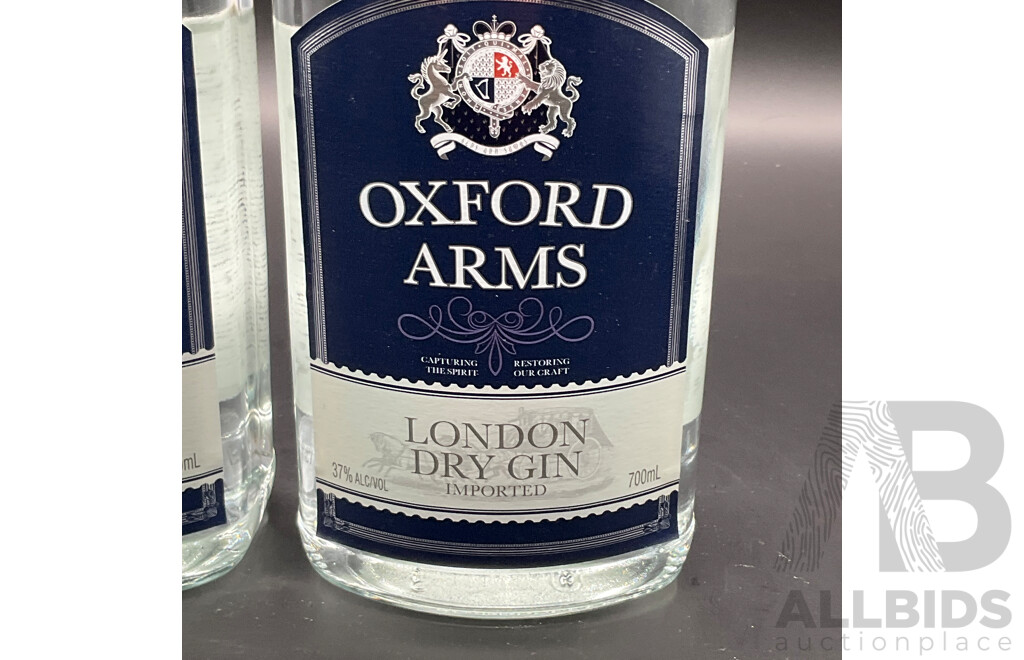 OXFORD ARMS London Dry Gin 700ml - Lot of 2