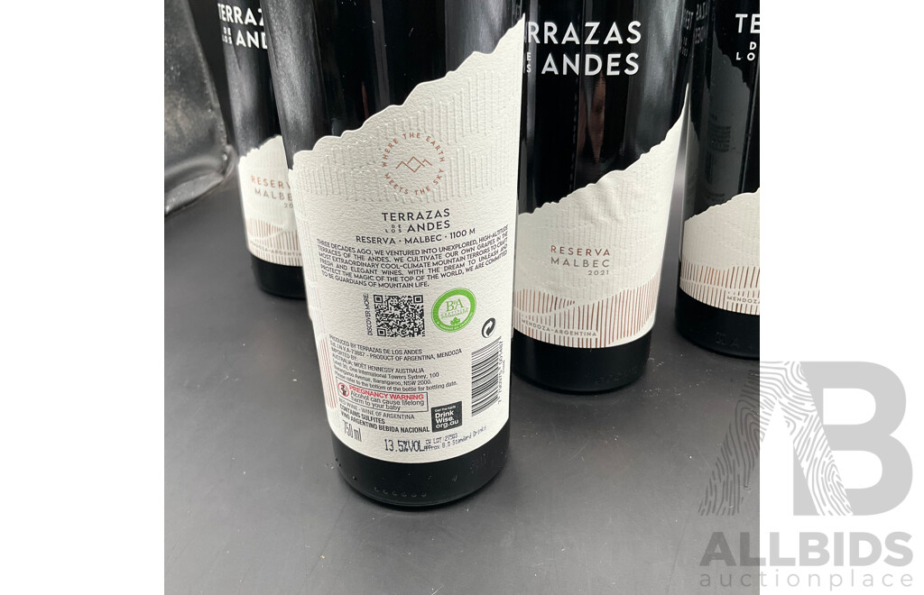 Terrazas De Los Andes Reserva Cabernet Savignon - Lot of 7
